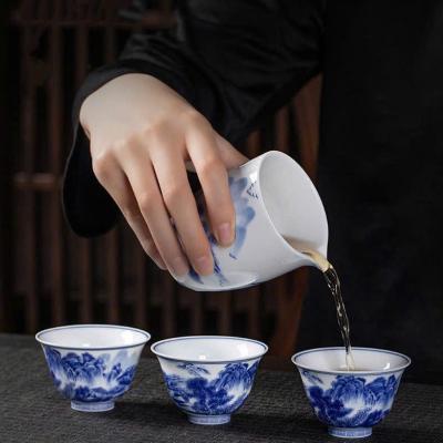 BỘ ẤM CHÉN VẼ TAY HỌA TIẾT SƠN THỦY